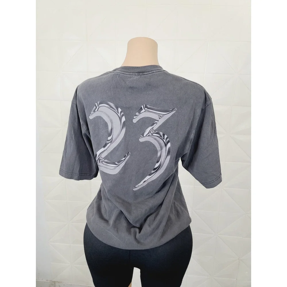 Jordan high-quality cotton Casual, Streetwear T-Shirt, Women's, Size S, Gray. KT